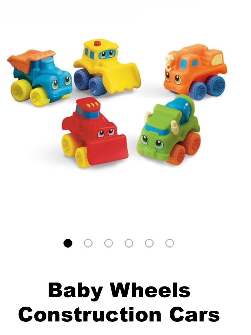 FB Toys - Baby Wheels Construction Cars. Toddler 18M+ Dump TrucK, Cement Mixer